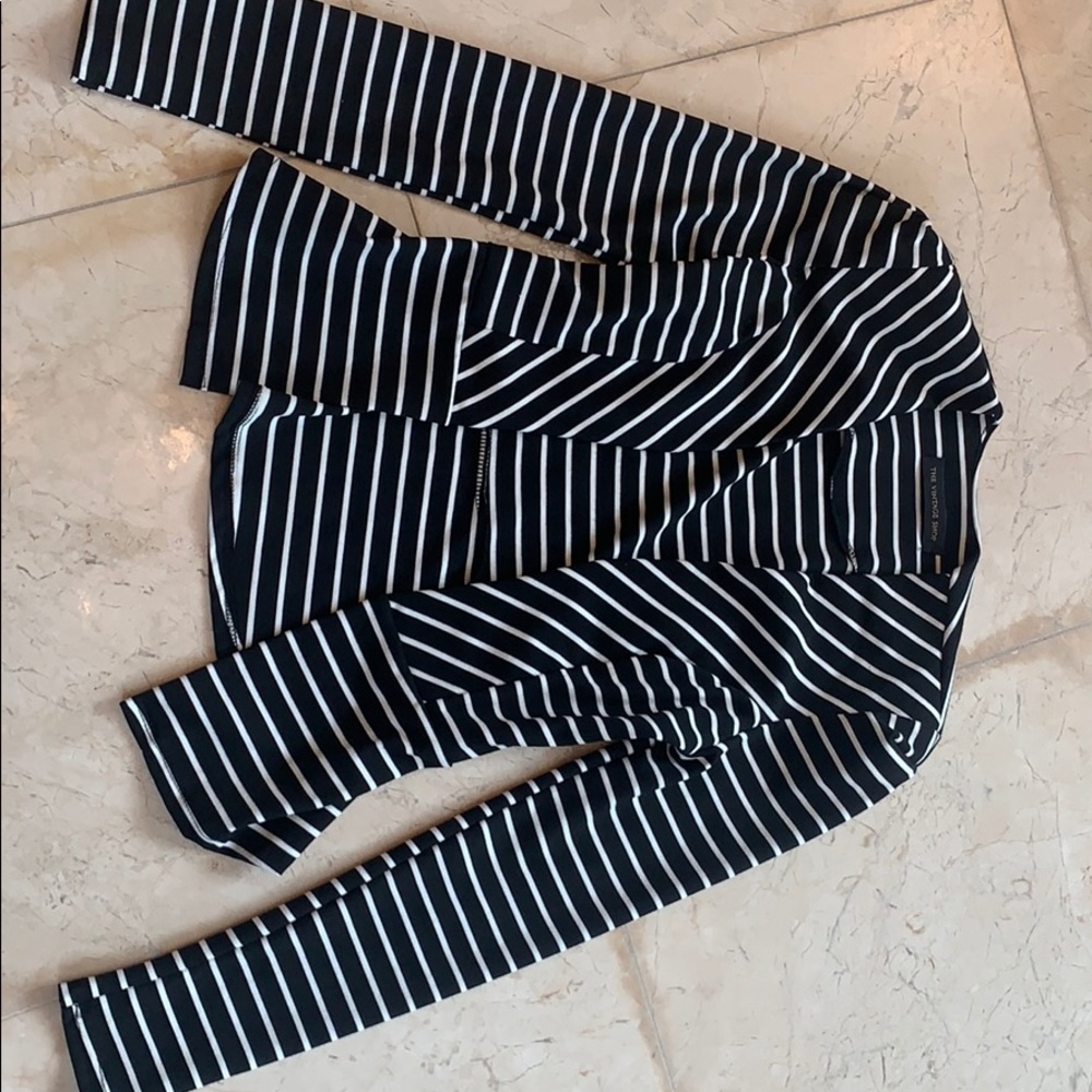 Black and white blazer